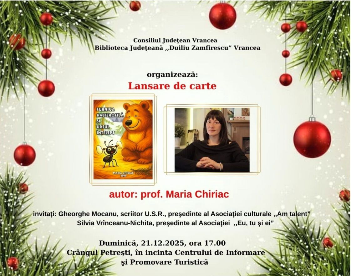 Lansare carte Maria Chiriac